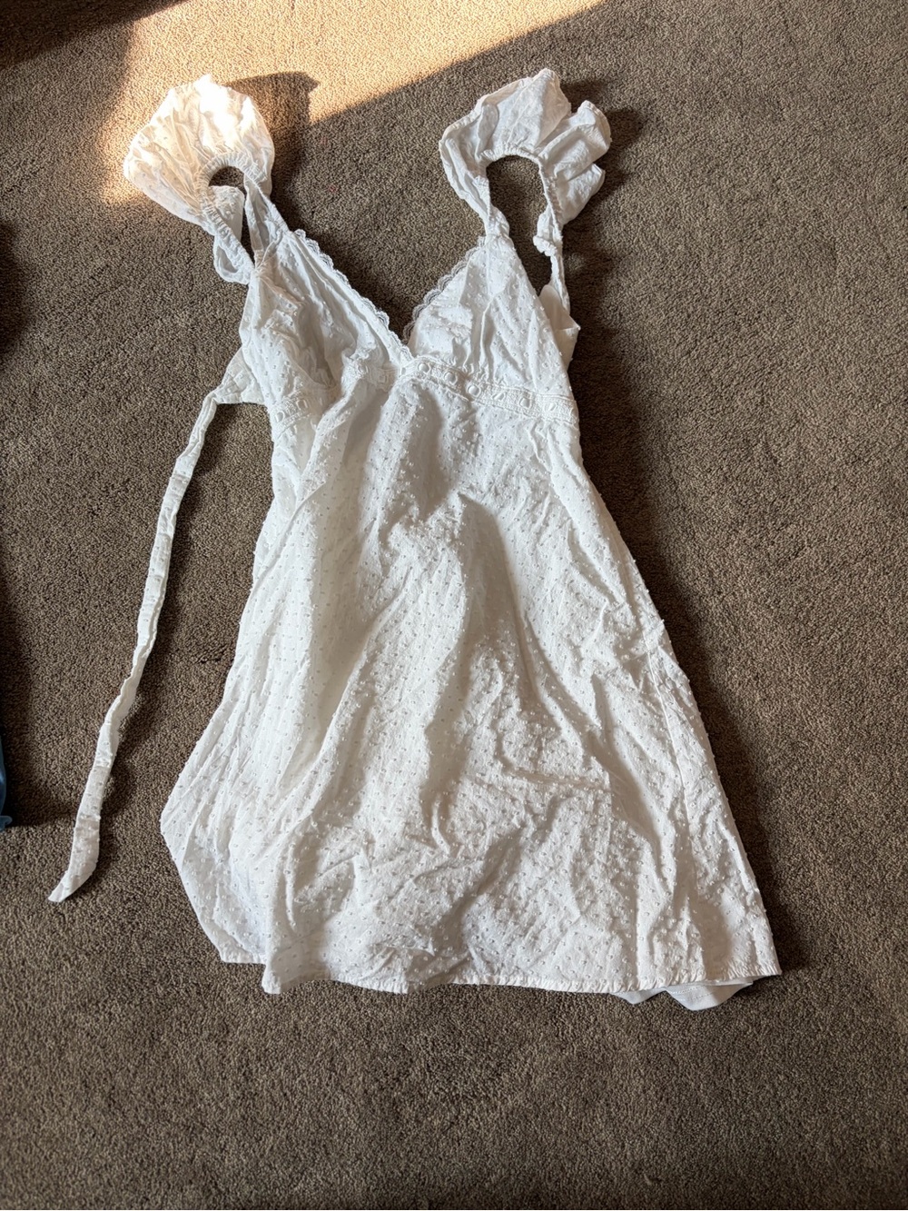 Altar'd State White Eyelet Ruffle Dress